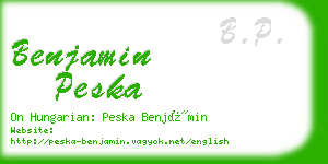 benjamin peska business card